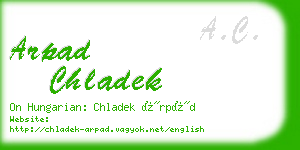 arpad chladek business card